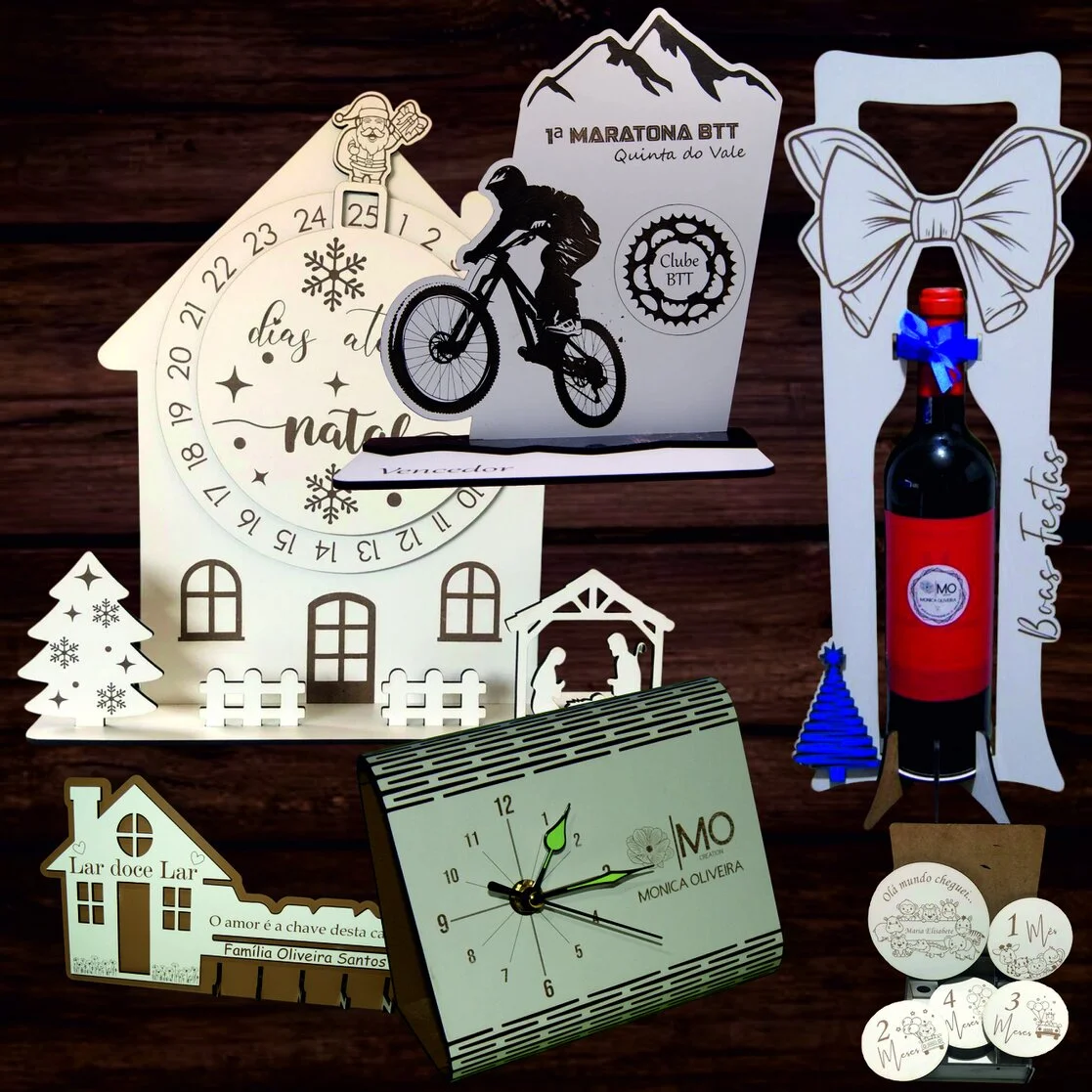 Peças criativas em MDF personalizadas