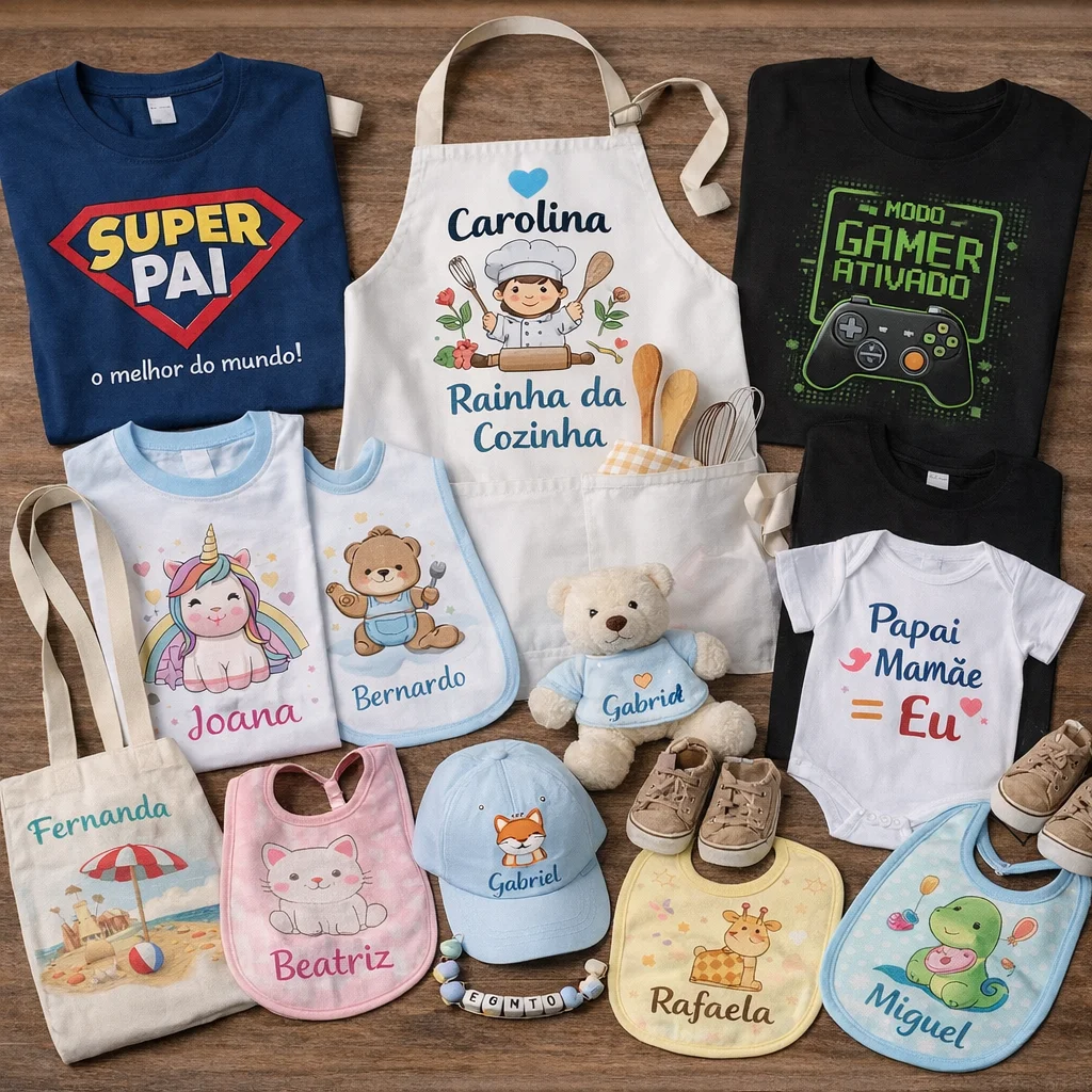 Vestuário personalizado com estampagem