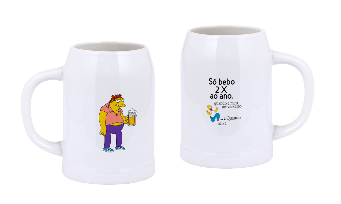 Caneca cerveja SÓ BEBO 2X ANO - Image 2