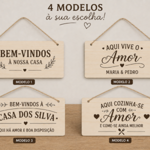 Placa Decorativa de Madeira com Cordel Personalizada