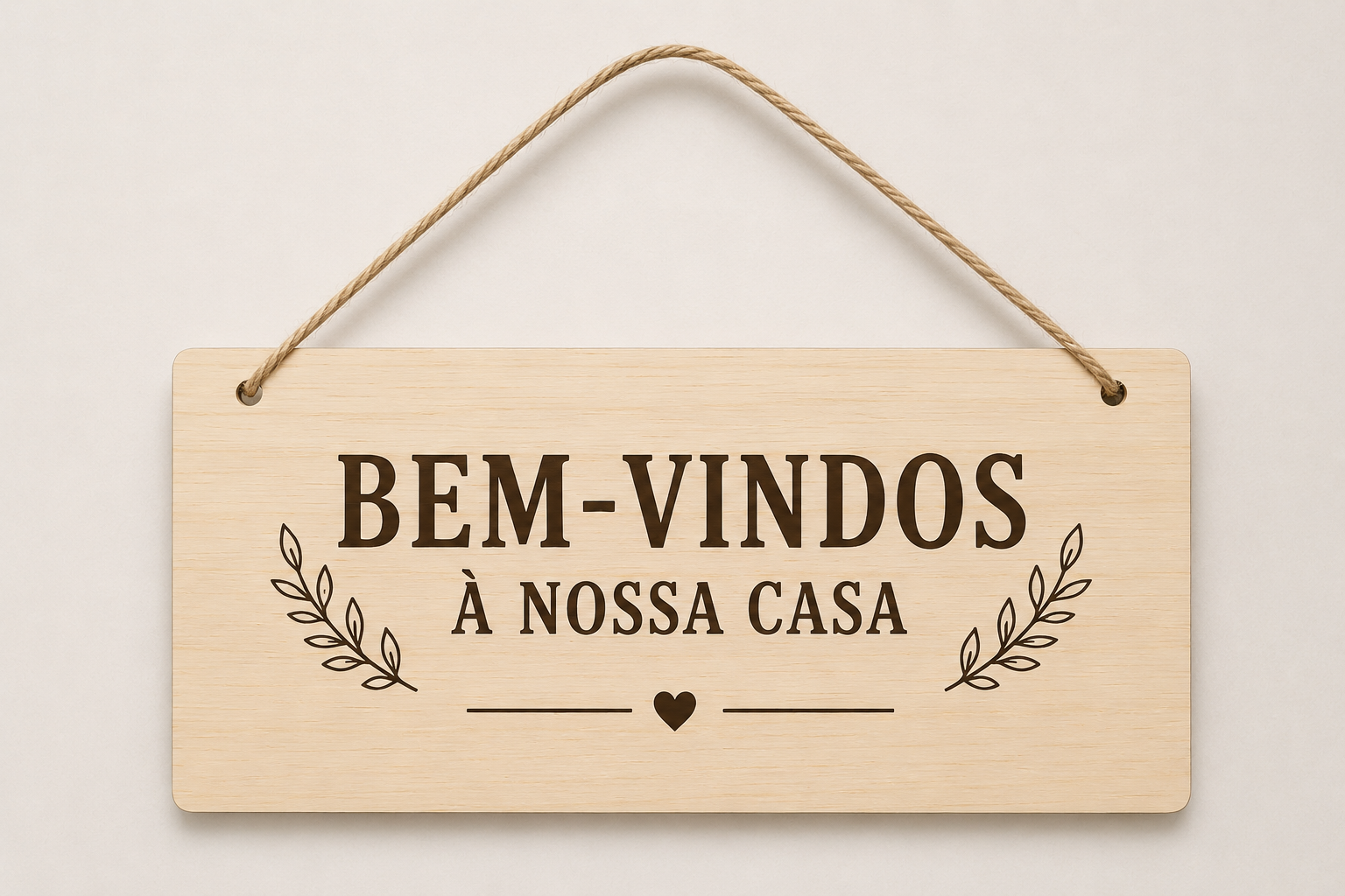 Placa Decorativa de Madeira com Cordel Personalizada - Image 2